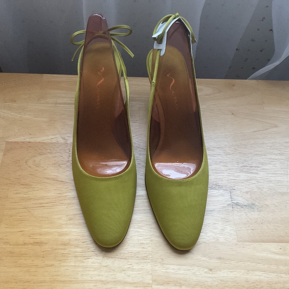 NEW Nima Chartreuse Heels – Size 10 | Bold Statement Shoes